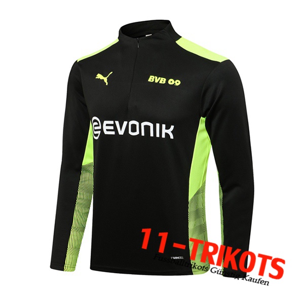 Dortmund BVB Training Sweatshirt Schwarz/Grun 2021/2022