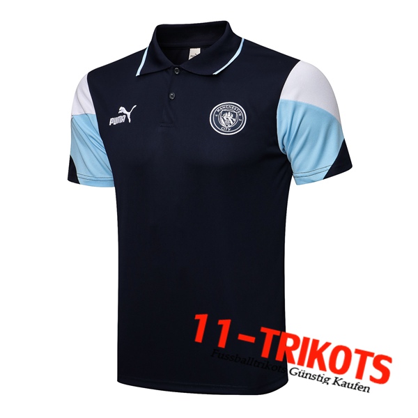 Manchester City Poloshirt Schwarz/Blau 2021/2022