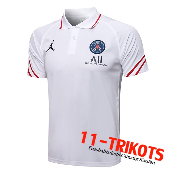 Jordan PSG Poloshirt Weiß 2021/2022