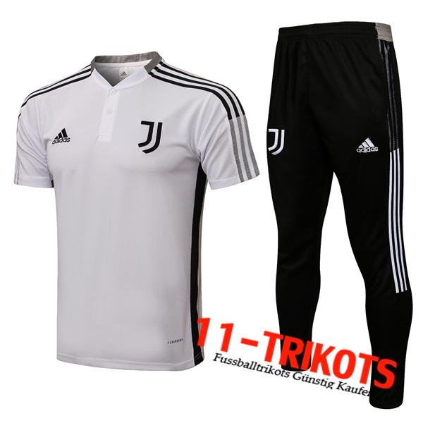 Juventus T Shirt Suits + Hose Weiß/Schwarz 2021/2022