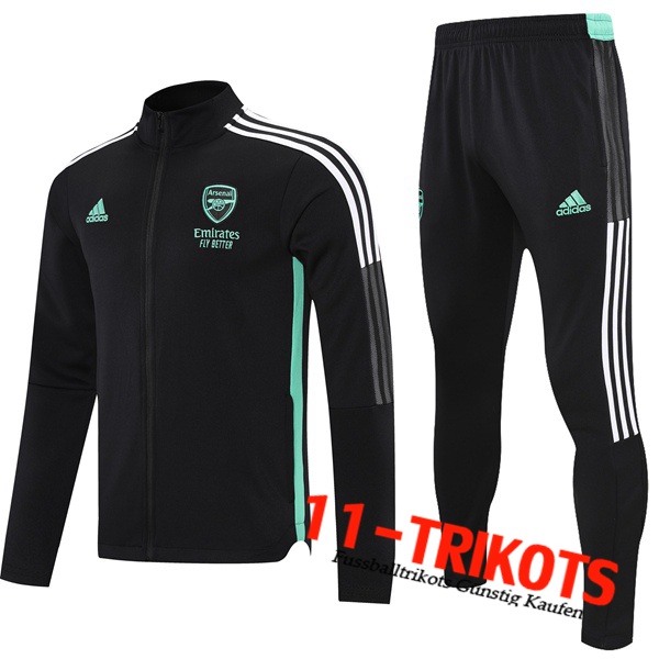 FC Arsenal Trainingsanzug (Jacke) Schwarz/Grun 2021/2022