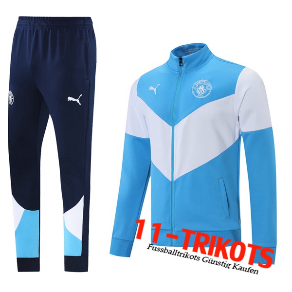 Manchester City Trainingsanzug (Jacke) Blau/Weiß 2021/2022