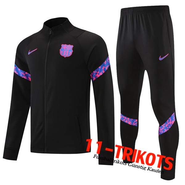 FC Barcelona Trainingsanzug (Jacke) Schwarz/Lila 2021/2022