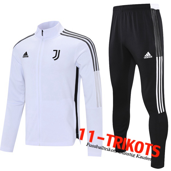 Juventus Trainingsanzug (Jacke) Weiß/Grau 2021/2022