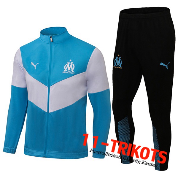 Marseille OM Trainingsanzug (Jacke) Blau/Weiß 2021/2022