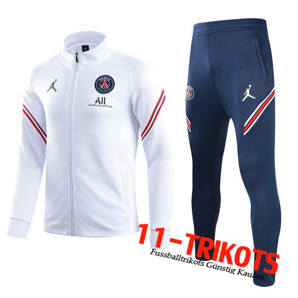 Jordan PSG Trainingsanzug (Jacke) Weiß 2021/2022 -3