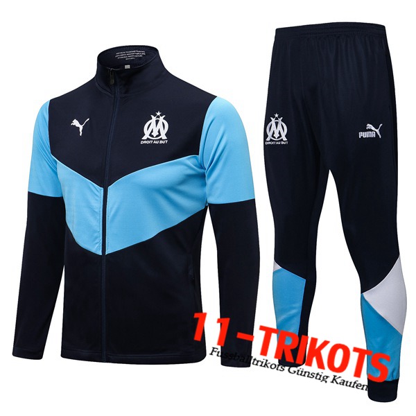 Marseille OM Trainingsanzug (Jacke) Blau/Schwarz 2021/2022 -1