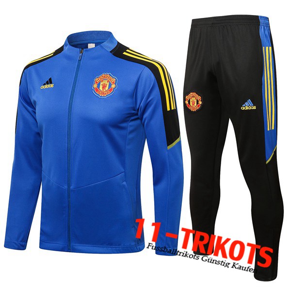 Manchester United Trainingsanzug (Jacke) Blau/Schwarz 2021/2022