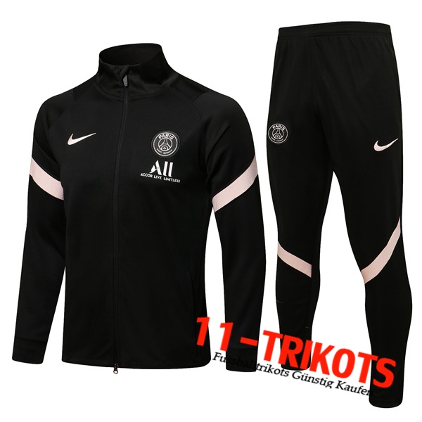 Jordan PSG Trainingsanzug (Jacke) Schwarz/Rosa 2021/2022