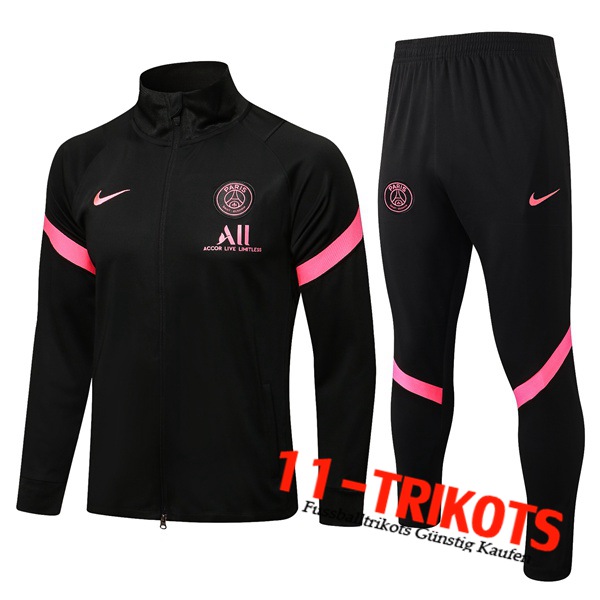 Jordan PSG Trainingsanzug (Jacke) Schwarz/Rosa 2021/2022 -1