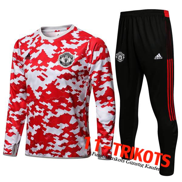 Manchester United Trainingsanzug Rot/Weiß 2021/2022