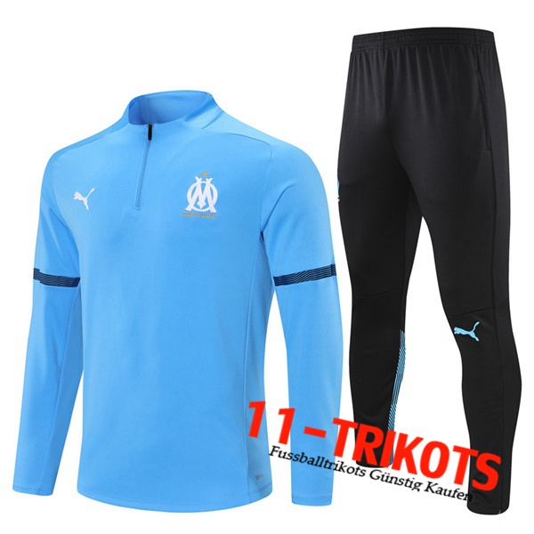 Marseille OM Kinder Trainingsanzug Blau/Schwarz 2021/2022