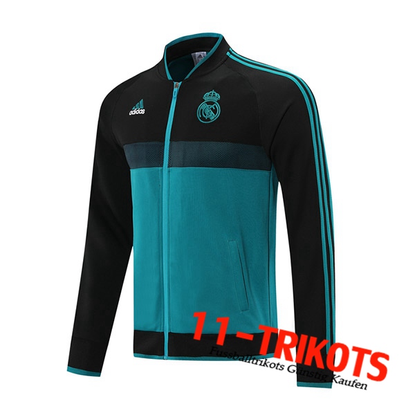 Real Madrid Trainingsjacke Dunkelgrün/Schwarz 2021/2022