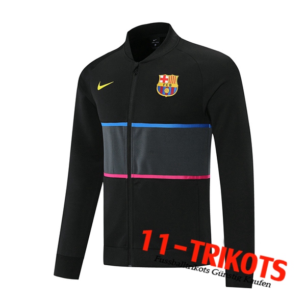 FC Barcelona Trainingsjacke Blau/Schwarz/Rosa 2021/2022