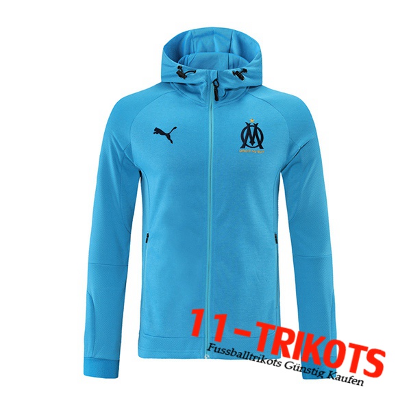 Marseille OM Trainingsjacke Mit Kapuze Blau 2021/2022