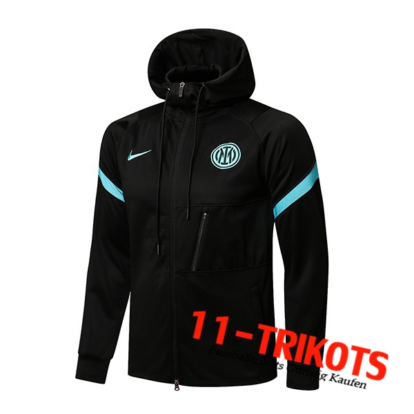 Inter Milan Trainingsjacke Mit Kapuze Schwarz/Grun 2021/2022