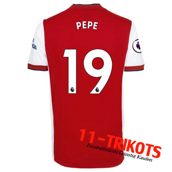 FC Arsenal (Nicolas Pepe 19) Heimtrikot 2021/2022