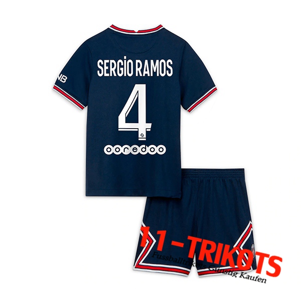 Jordan PSG (Sergio Ramos 4) Kinder Heimtrikot 2021/2022