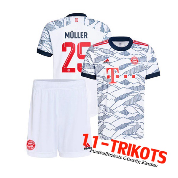Bayern München (Muller 25) Kinder Third Trikot 2021/2022