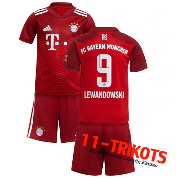 Bayern München (Lewandowski 9) Kinder Heimtrikot 2021/2022