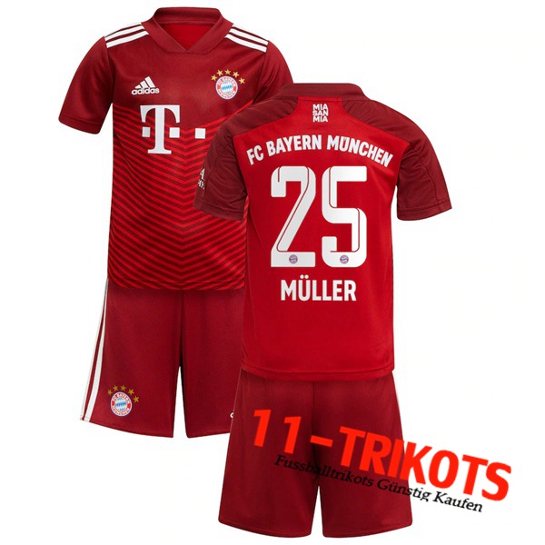 Bayern München (Muller 25) Kinder Heimtrikot 2021/2022