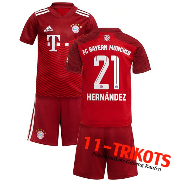 Bayern München (Hernandez 21) Kinder Heimtrikot 2021/2022