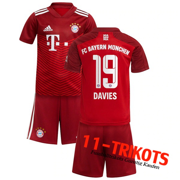 Bayern München (Davies 19) Kinder Heimtrikot 2021/2022