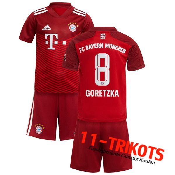 Bayern München (Goretzka 8) Kinder Heimtrikot 2021/2022