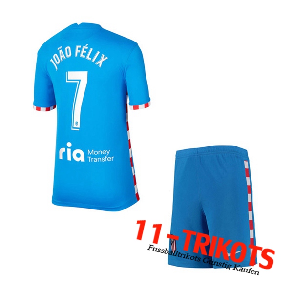 Atletico Madrid (Joao Felix 7) Kinder Third Trikot 2021/2022