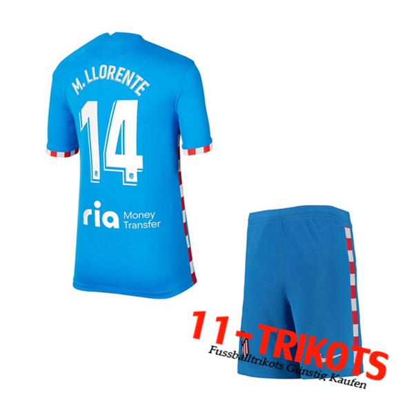 Atletico Madrid (M. Llorente 14) Kinder Third Trikot 2021/2022