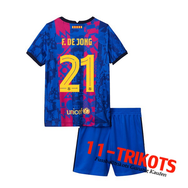 FC Barcelona (F.DE JONG 21) Kinder Terza Trikot 2021/2022