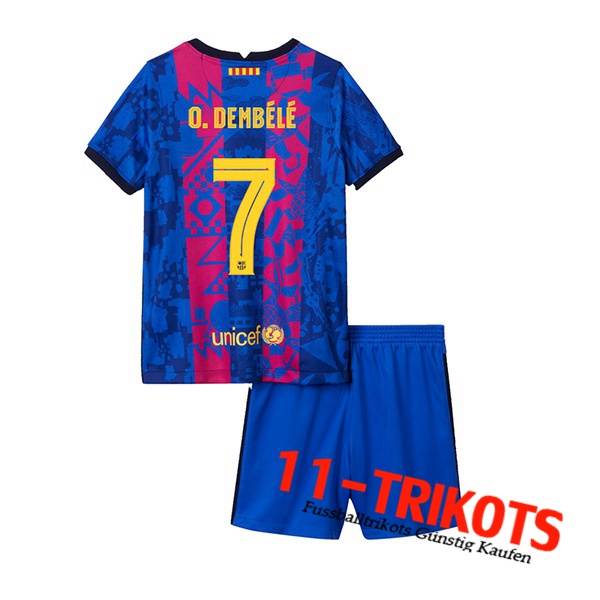 FC Barcelona (Ousmane Dembele 7) Kinder Terza Trikot 2021/2022