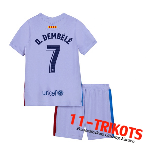 FC Barcelona (Ousmane Dembele 7) Kinder Auswärtstrikot 2021/2022