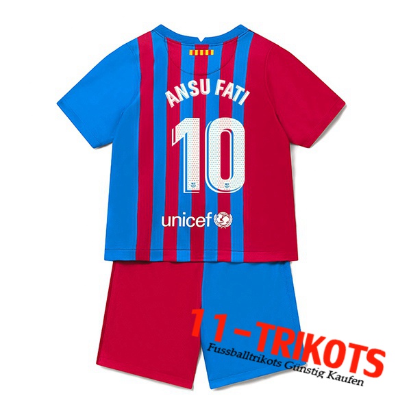 FC Barcelona (Ansu Fati 10) Kinder Heimtrikot 2021/2022