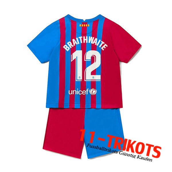 FC Barcelona (Martin Brathwaite 12) Kinder Heimtrikot 2021/2022