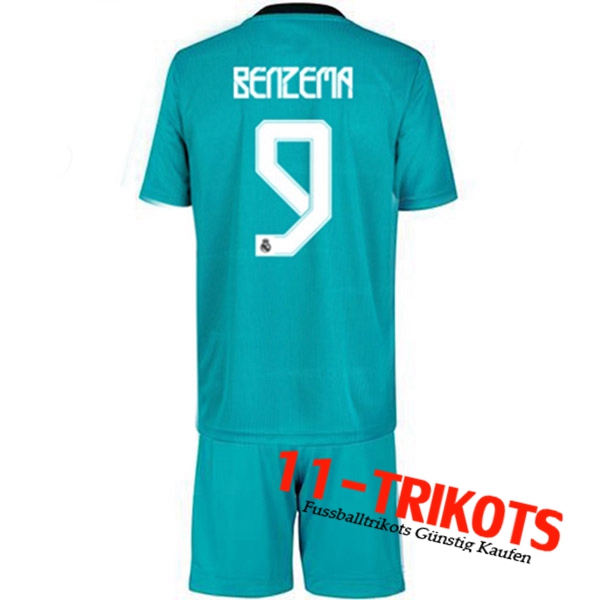 Real Madrid (Benzema 9) Kinder Third Trikot 2021/2022