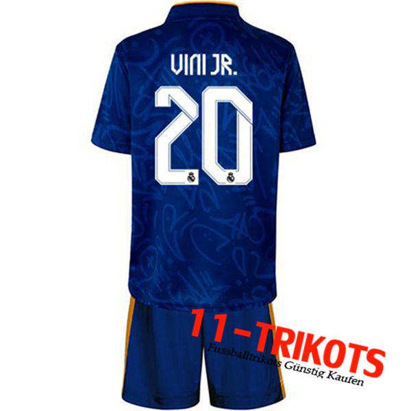 Real Madrid (Vini Jr 20) Kinder Auswärtstrikot 2021/2022