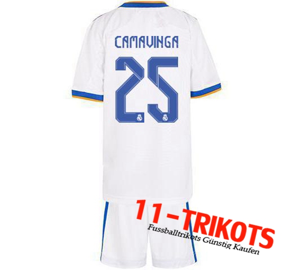 Real Madrid (Camavinga 25) Kinder Heimtrikot 2021/2022