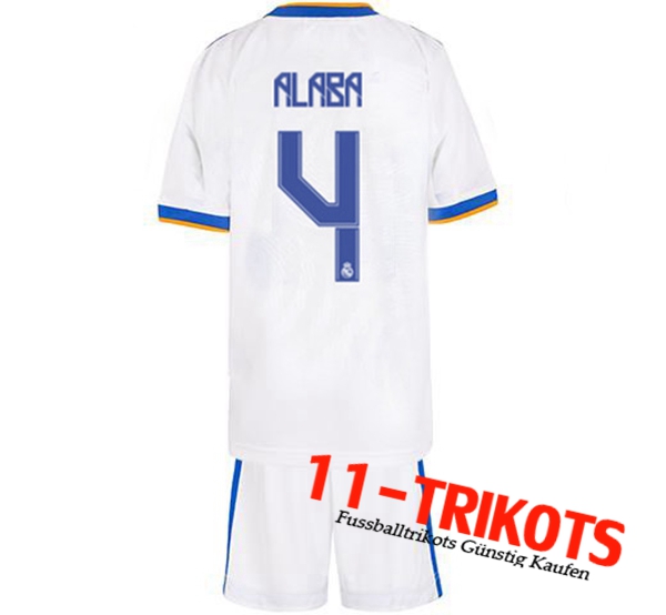 Real Madrid (Alaba 4) Kinder Heimtrikot 2021/2022