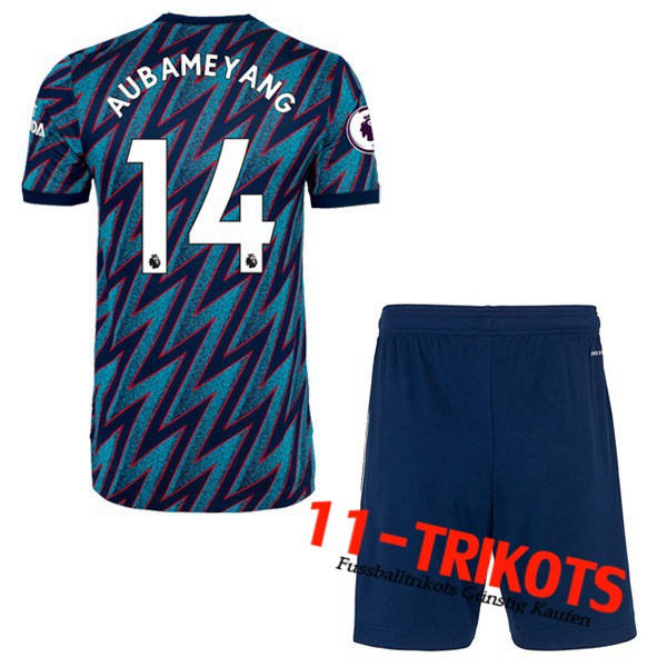 FC Arsenal (Pierre-Emerick Aubameyang 14) Kinder Third Trikot 2021/2022