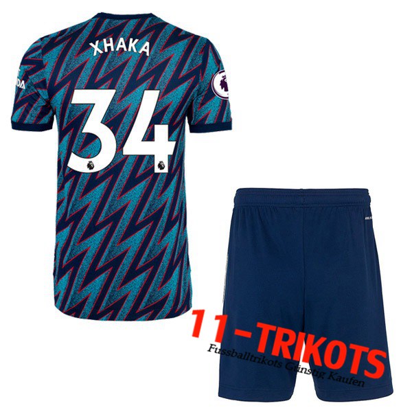 FC Arsenal (Granit Xhaka 34) Kinder Third Trikot 2021/2022