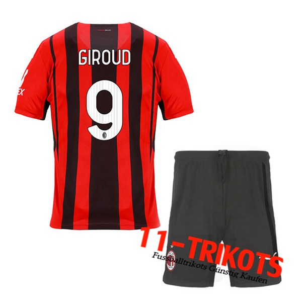 AC Milan (GIROUD 9) Kinder Heimtrikot 2021/2022