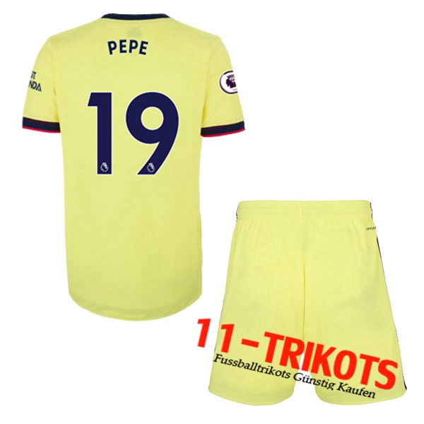 FC Arsenal (Nicolas Pepe 19) Kinder Auswärtstrikot 2021/2022