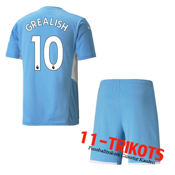 Manchester City (GREALISH 10) Kinder Heimtrikot 2021/2022