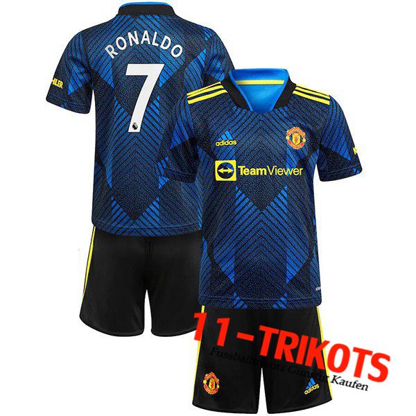 Manchester United (Ronaldo 7) Kinder Third Trikot 2021/2022