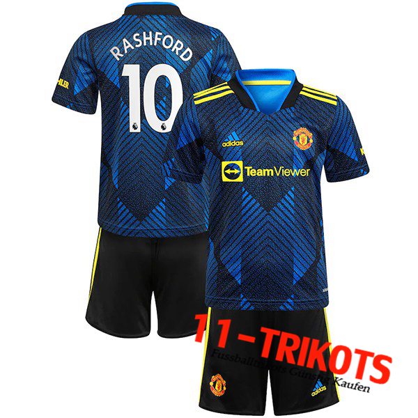 Manchester United (Rashford 10) Kinder Third Trikot 2021/2022