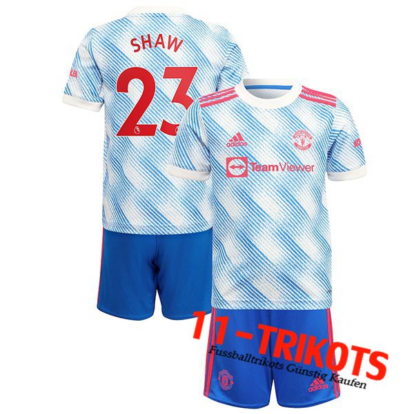 Manchester United (Shaw 23) Kinder Auswärtstrikot 2021/2022