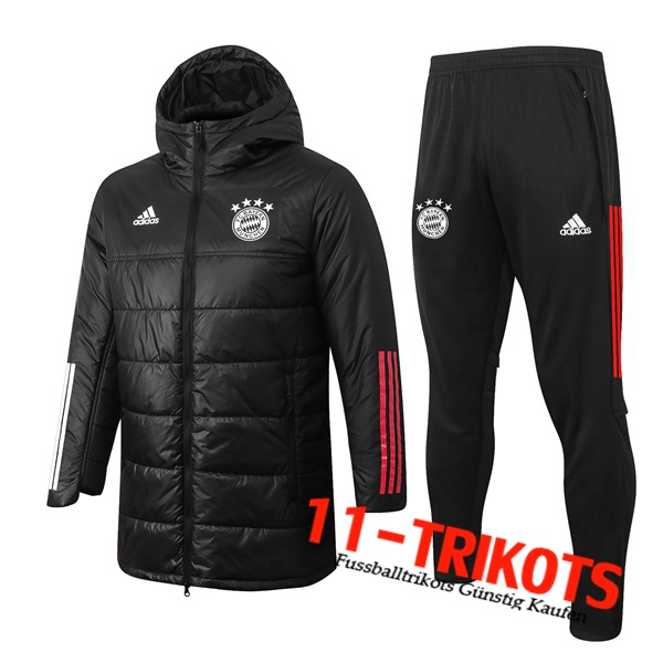 Chaqueta De Plumas Bayern Munich Negro + Pantalones 2020 2021