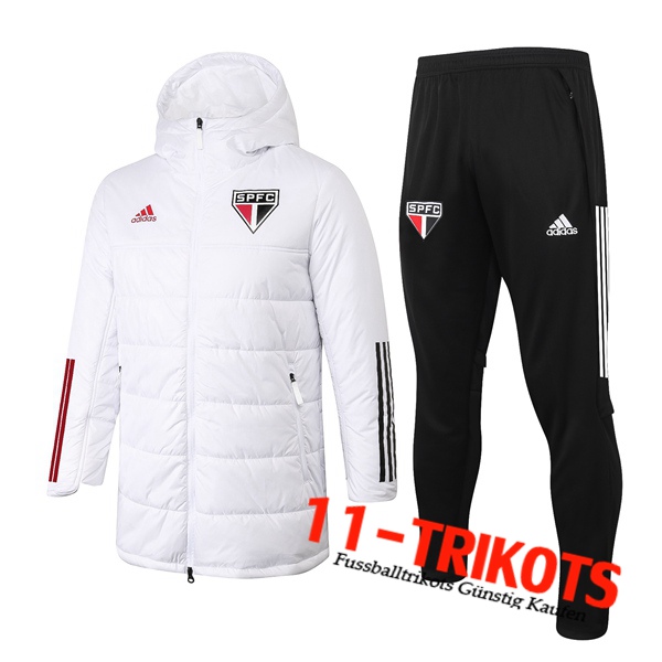 Chaqueta De Plumas Sao Paulo FC Blanco + Pantalones 2020 2021