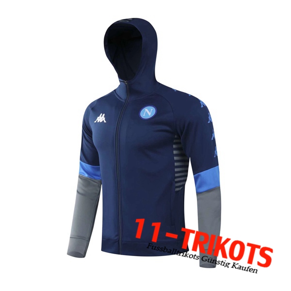 Chaqueta Futbol Con Capucha SSC Napoles Azul 2020/2021